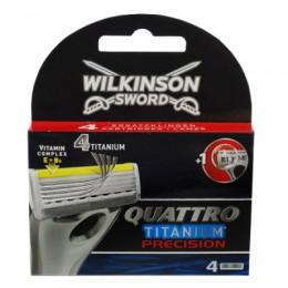 Картриджи Schick Quattro titanium precision, 4 штуки в упаковке Картриджи Schick Quattro titanium precision, 4 штуки в упаковке