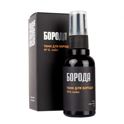 Тоник для бороды БОРОДА №16 "Лайм", 30 мл Тоник для бороды БОРОДА №16 "Лайм", 30 мл