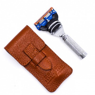 Станок для бритья Parker Fusion Travel Razor With Leather Case Станок для бритья Parker Fusion Travel Razor With Leather Case
