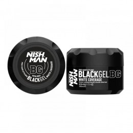 Гель для маскировки седых волос Nishman Black Gel White Coverage 300 мл