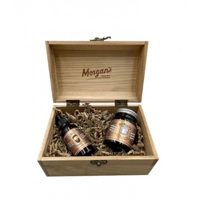 Подарочный набор стилизации волос и бороды Морганс Morgan's Wooden Oudh & Amber Chest