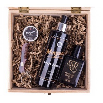 Подарочный набор стилизация и парфюм Morgan's Wooden Body & Cologne Box