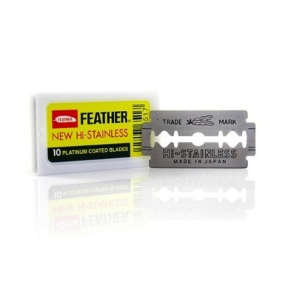 Лезвия для безопасной бритвы Feather New Hi-Stainless (10 лезвий) Лезвия для безопасной бритвы Feather New Hi-Stainless (10 лезвий)