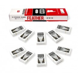 Лезвия для безопасной бритвы Feather Hi-Stainless (50 лезвий) Лезвия для безопасной бритвы Feather Hi-Stainless (50 лезвий)