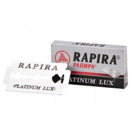 Лезвия для безопасной бритвы Rapira Platinum Lux (5 лезвий) Лезвия для безопасной бритвы Rapira Platinum Lux (5 лезвий)