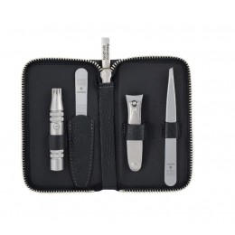 Маникюрный набор Dovo Solingen №4, 4 предмета, черная кожа Маникюрный набор Dovo Solingen №4, 4 предмета, черная кожа