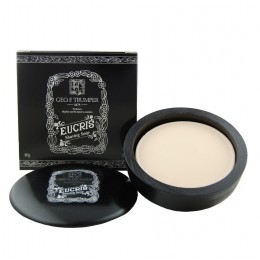 Мыло для бритья Geo F Trumper Eucris Hard Shaving Soap в чаше из дерева, 80 грамм
