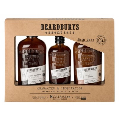 Набор для ухода за лицом и бородой Essentials Beardburys (эликсир 50 мл/мист 120 мл/лосьон 120 мл)
