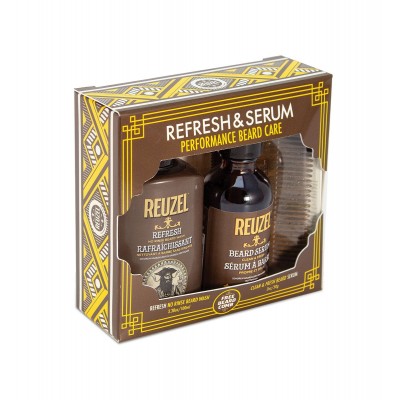 Подарунковий набір для догляду за бородою Reuzel Sada Refresh&Serum Duo
