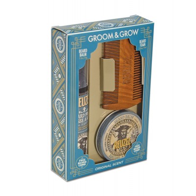 Подарочный набор для ухода за бородой Reuzel Groom&Grow