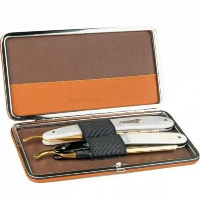 Набор опасных бритв в кожаном футляре Dovo 857051 Набор опасных бритв в кожаном футляре Dovo 857051