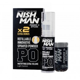 Пудра для стилизации волос в спрее Nishman Light Control Refillable Sprayed Powder 20+20 г