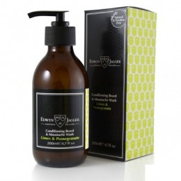 Шампунь-кондиционер для бороды Edwin Jagger Beard&Moustache Wash Limes&Pomegranate, 200 мл Шампунь-кондиционер для бороды Edwin Jagger Beard&Moustache Wash Limes&Pomegranate, 200 мл