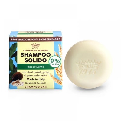 Твердый шампунь для волос Saponificio Varesino Shampoo Solido Ricostituente 80 грамм Твердый шампунь для волос Saponificio Varesino Shampoo Solido Ricostituente 80 грамм