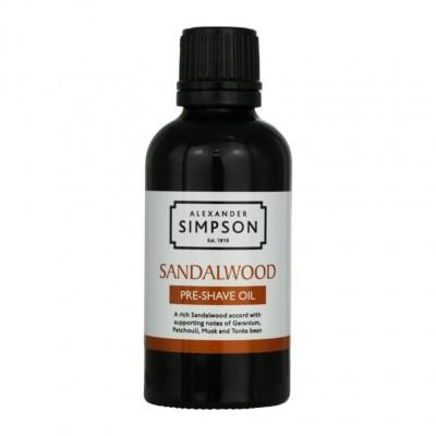 Масло до бритья Alexander Simpson Sandalwood Pre-Shave Oil, 50 мл Масло до бритья Alexander Simpson Sandalwood Pre-Shave Oil, 50 мл