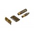 Станок для бритья Т-образный Pearl STR-99 & TRC-01 Travel Razor Antique Brass Closed Comb