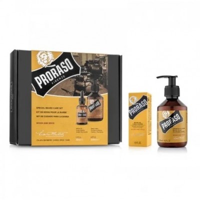 Подарочный набор для бороды Proraso Wood & Spice Duo Pack (Oil+Shampoo)